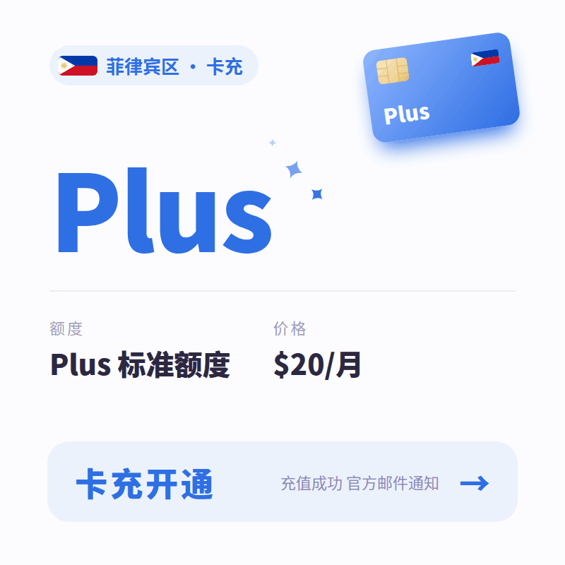 【官方充值】Codex Plus [菲区] CDK 质保订阅30天